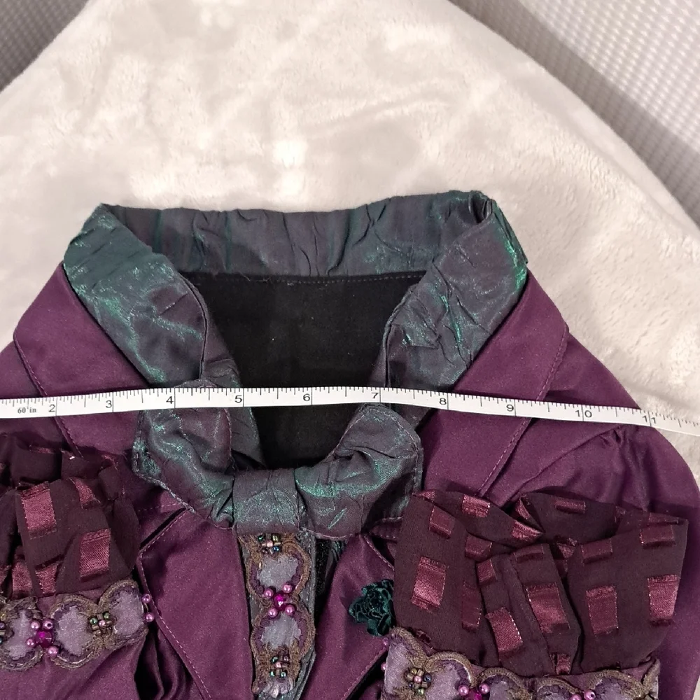 NWOT Elegant Purple Dog Tuxedo Coat